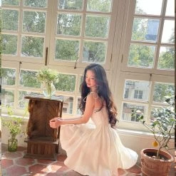 Mummy Cat [Sweden Warehouse] Silky Moonlight Mini Dress