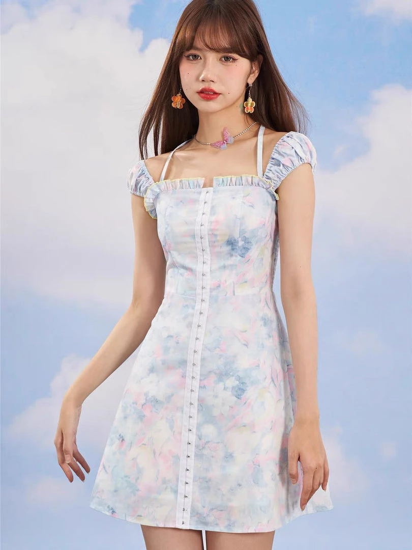 Pastel Macaroons Mini Dress (Brand Mummy Cat) 2 Pastel Macaroons Mini Dress (Brand Mummy Cat)
