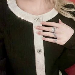 [Arilf] Strawberry Mousse Cake Knit Cardigan