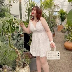 Lan Studio New Arrivals [Curve Beauty] Cotton Candy Cotton Dress