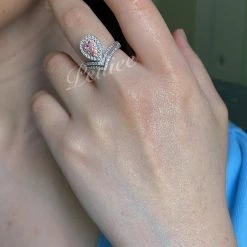 Peiliee Shop Soft Pink Dreams Crystal Ring New Arrivals