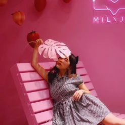 Peiliee Shop [Sweden Warehouse] By Peiliee - Afternoon Tea At Tiffany Gingham Babydoll Mini Dress Lolita 1997 Style