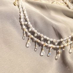 Peiliee Shop Fairies Sparkle Crystal Drops Necklace Handmade New Arrivals