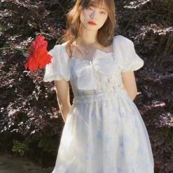 Mummy Cat New Arrivals Pastel Rainbow Cloud Mini Dress