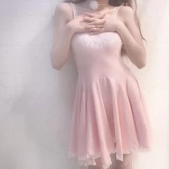 Peiliee Shop [2022 Remade] Lolita Dream Pink Cotton Dress