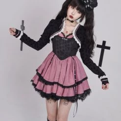 [Evil Tooth] Poker Spades Girl Short Cardigan