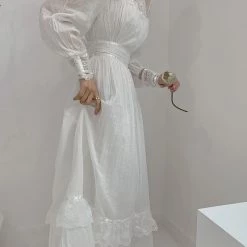 Snow Fairy Vintage Inspired Gunner Sax Dress Summer 2022