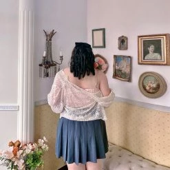 DAJUN [Curve Beauty] Angel Garden Lace Shirt Cardigan