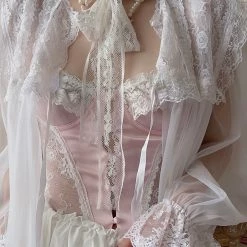 [Basic] Rosey Sweetheart Lace Bodysuit