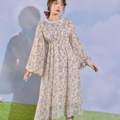 SEC-FLY Poem Of The Garden Floral Dress Set