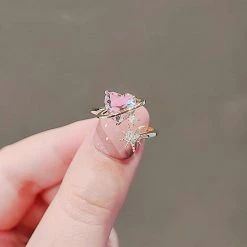 Basic New Arrivals Angel’s Crystal Heart Ring