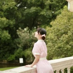 [Premium Selected] Arrived In Dream Land Gingham Dress (designer Rose Candy)