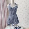 New Arrivals [Customized All Sizes] Sweet Sailor Gingham Babydoll Jumpsuit / Dress