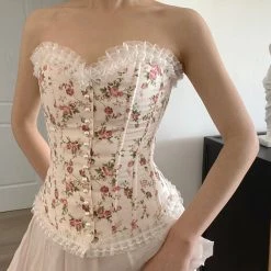 Peiliee Shop New Arrivals [Premium Selected] Rose Yard Corset