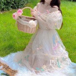 Summer Joy [Peiliee X Summer] Song Of The Angels Off-shoulder Dress (Designer SJ) New Arrivals