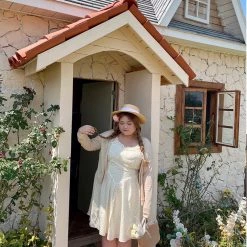 DAJUN [Curve Beauty] Dancing In My Garden Floral Dress