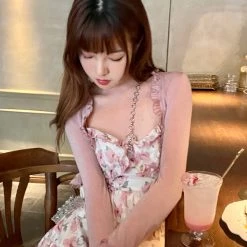 Arilf Y2K Floral Mini Dress Set