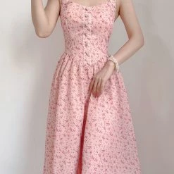 Vintage Inspired Cherry Blossom Floral Dress Gown