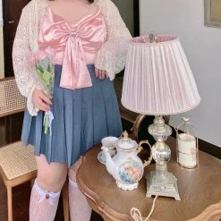 DAJUN [Curve Beauty] Angel Garden Lace Shirt Cardigan