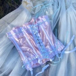 Peiliee Studio [Sweden] Lavender Dreams Handmade Satin Corset