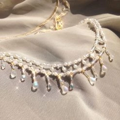 Peiliee Shop Fairies Sparkle Crystal Drops Necklace Handmade New Arrivals