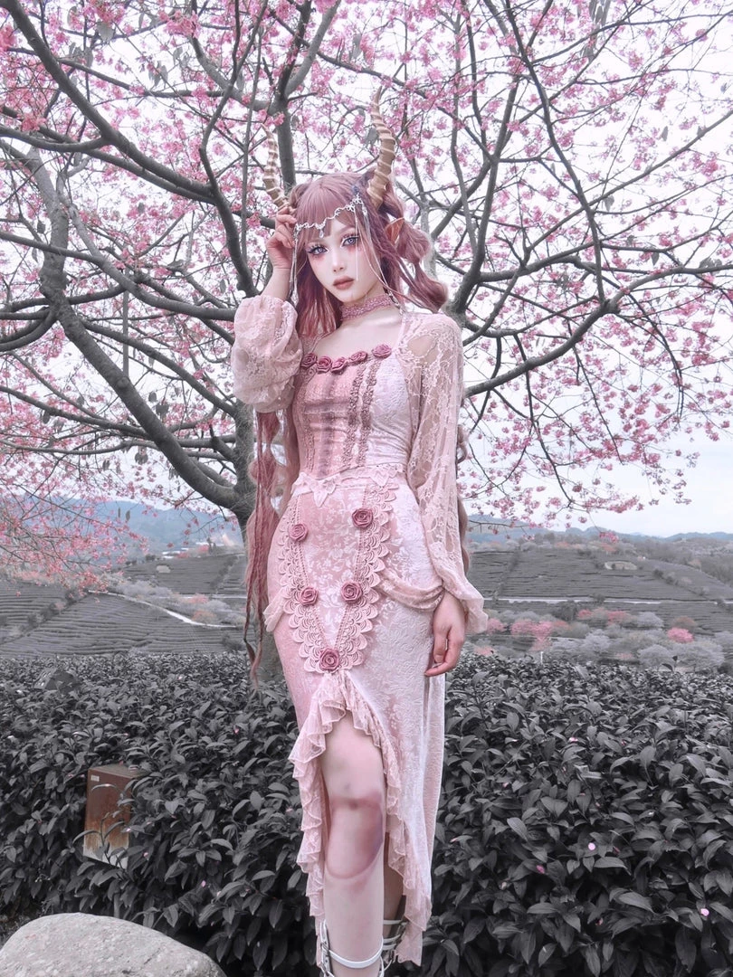 Blood Supply Sakura Dusk 3D Rose Corset Top Set Summer 2022 1 Blood Supply Sakura Dusk 3D Rose Corset Top Set Summer 2022