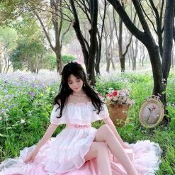 Summer Joy New Arrivals [Premium Selected] Flower Dance Floral Chiffon Dress (Designer SJ)