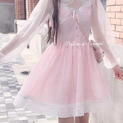 [Exclusive To PeilieeShop] Orange Blossom Gingham Dress New Arrivals