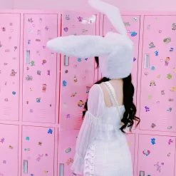 Peiliee Shop Bun Bun Love Sweet Faux Fur Hat