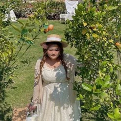 DAJUN [Curve Beauty] Dancing In My Garden Floral Dress