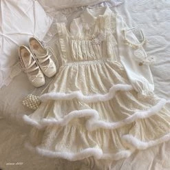 Sleep Doll [Pre-order] Snow Angel Dress Set With Cape Summer 2022