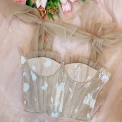 La Mia Eta New Arrivals [Couture] The Beige Rose Corset