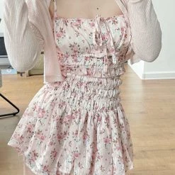 Arilf Y2K Floral Mini Dress Set