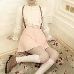 Peiliee Shop Girls’ Feelings Are Always Poetic Cotton Shirt Summer 2022