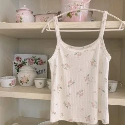 RIBERRY New Arrivals [Basic] Fairy Dance Floral Vest Top