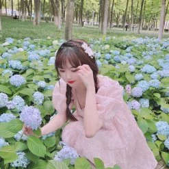 Rose Candy Rose Love Baby Doll Puff Sleeves Dress