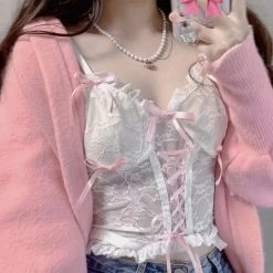 Summer 2022 [Basic] Dolls Dream Lace Corset Top