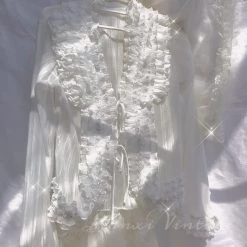 MANXI VINTAGE [Limited Edition] Butterfly Garden Chiffon Cardigan Skirt Set New Arrivals