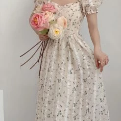 Vintage Inspired Walking In The Garden Floral Dress New Arrivals