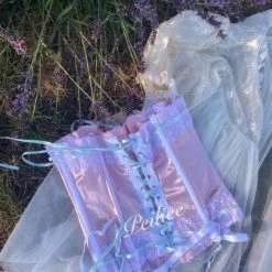 Peiliee Studio [Sweden] Lavender Dreams Handmade Satin Corset