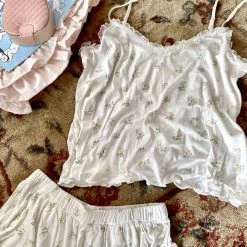 Japanese Lingeire [Basic] Pearl Flowers Day Lingerie Set