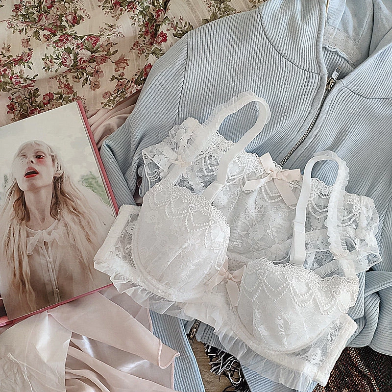 Japanese Lingerie Angel Ribbon For Stars And Roses Bra Set 14 Japanese Lingerie Angel Ribbon For Stars And Roses Bra Set