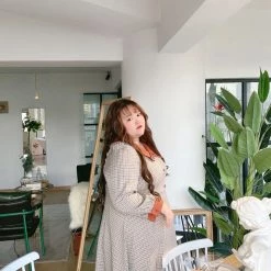 DAJUN [Curve Beauty] Live The London Way Autumn Dress