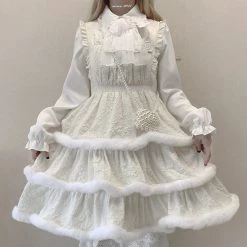 Sleep Doll [Pre-order] Snow Angel Dress Set With Cape Summer 2022