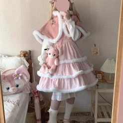 Sleep Doll [Pre-order] Snow Angel Dress Set With Cape Summer 2022