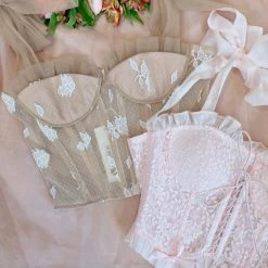 La Mia Eta New Arrivals [Couture] The Beige Rose Corset