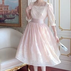 Sweet Piknis New Arrivals [Premium Selected] Princess Melody Golden Pattern Vintage Gown Evening Dress