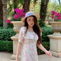 [Boss JIA] So Peachy Floral Mini Dress