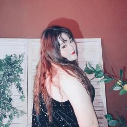 Peiliee Shop [Peiliee Curve] You Are My Galaxy Velvet Bodycon Dress New Arrivals