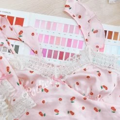 Peiliee Design [Mid Season SALE] Cherry Night Sleepwear Loungewear Set